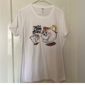 Disney Beauty and the Beast Ms. Potts and Chip Tee Women size L